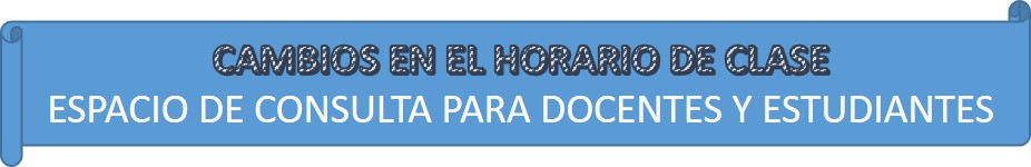 Consulta cambios en el horario escolar